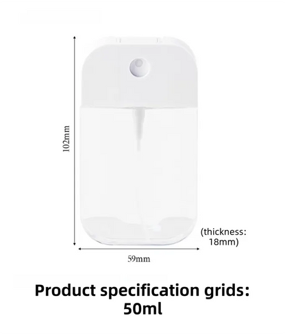 3-Pack Ultra-Slim 50ml Card-Style Travel Spray Bottle with Pink Silicone Sleeve - Portable ABS/PETG Refillable Hydration Sprayer - Image 2