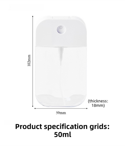 3-Pack Ultra-Slim 50ml Card-Style Travel Spray Bottle with Black Silicone Sleeve - Portable ABS/PETG Refillable Hydration Sprayer - Image 2