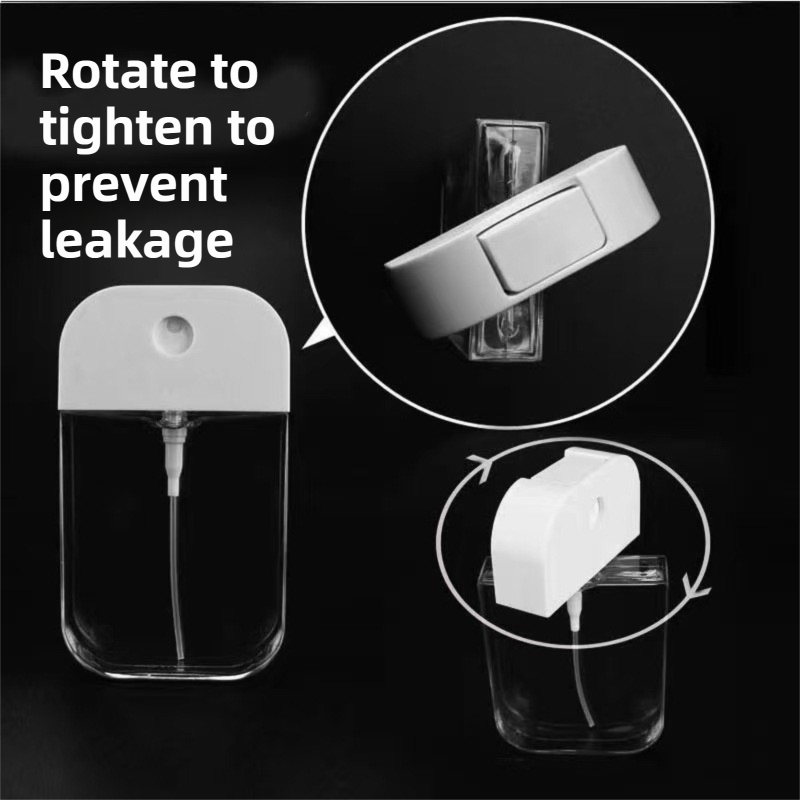 3-Pack Ultra-Slim 50ml Card-Style Travel Spray Bottle with Black Silicone Sleeve - Portable ABS/PETG Refillable Hydration Sprayer - Image 3