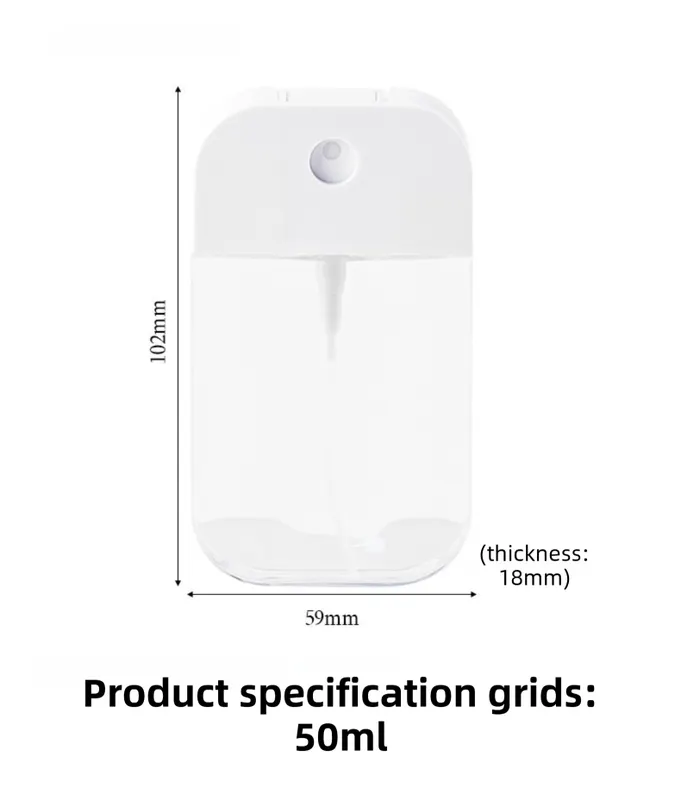 3-Pack Ultra-Slim 50ml Card-Style Travel Spray Bottle with White Silicone Sleeve - Portable ABS/PETG Refillable Hydration Sprayer - Image 2