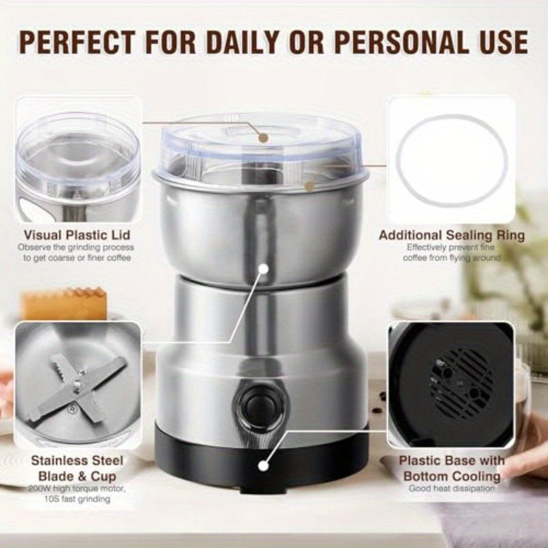 Compact Electric Grinder and Pulverizer - Multi-Functional Ultra-Fine Kitchen Mill for Nut, Grains, Spices, Coffee Beans - Image 2