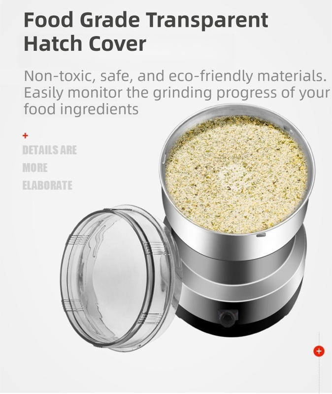 Compact Electric Grinder and Pulverizer - Multi-Functional Ultra-Fine Kitchen Mill for Nut, Grains, Spices, Coffee Beans - Image 3