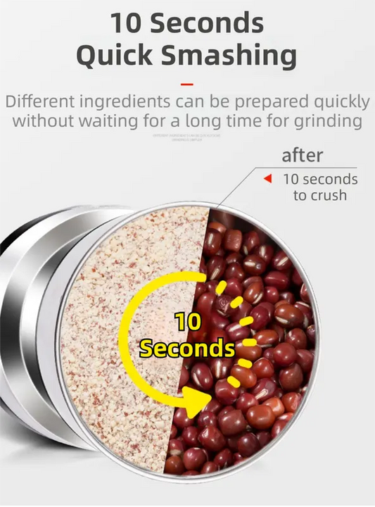 Compact Electric Grinder and Pulverizer - Multi-Functional Ultra-Fine Kitchen Mill for Nut, Grains, Spices, Coffee Beans - Image 4