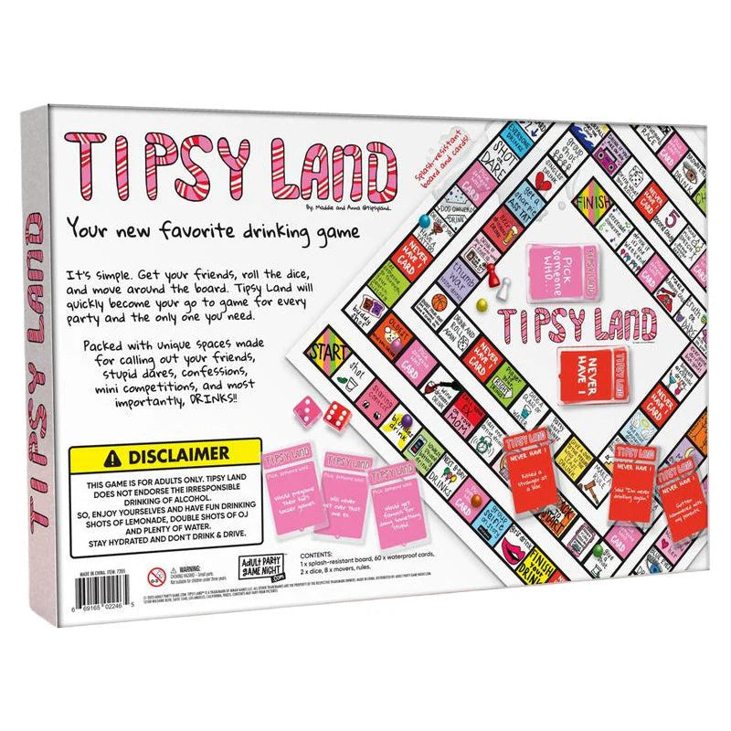 Tipsy Land Party Card & Board Set - Premium Drinking Game and Hilarious Social Icebreaker for Parties & Game - Image 2