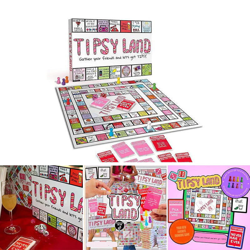 Tipsy Land Party Card & Board Set - Premium Drinking Game and Hilarious Social Icebreaker for Parties & Game - Image 3