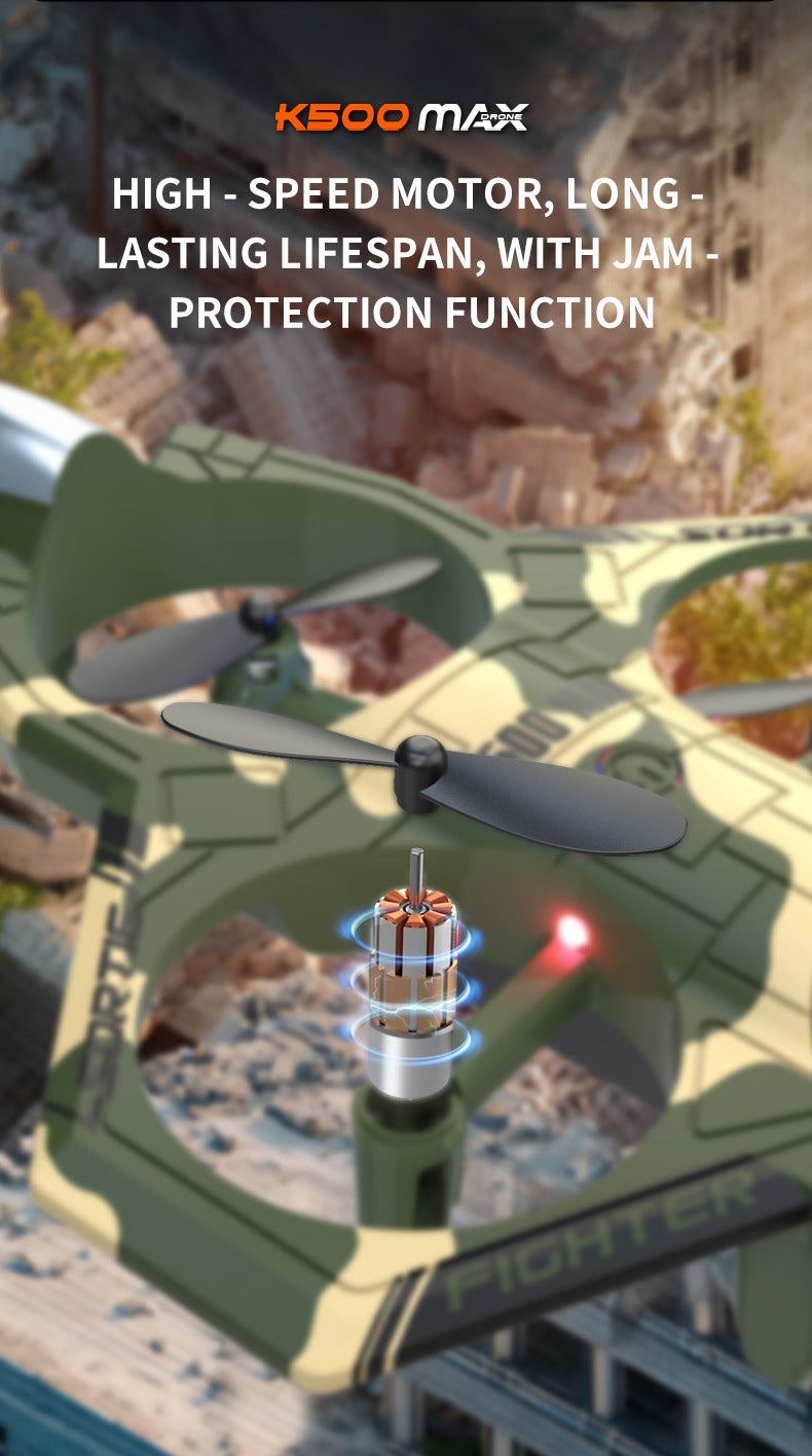 Camouflage Blue 2.4G Remote Control Stunt Fighter Drone  - Manual Toss Launch, One-Key Operation for 360° Flip & Circular Flight, 3-Speed Adjustable Stable Quadcopter with Night Lights - Image 8