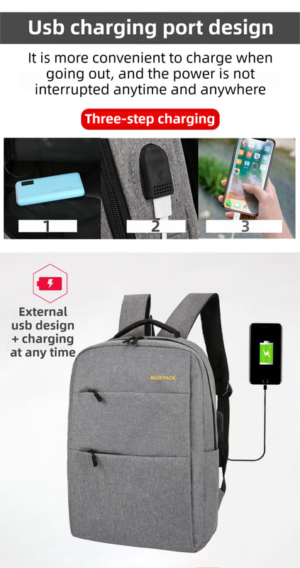 Black 3-PCS Multi-Functional & Lightweight Backpacks Set for Students - Large Capacity Durable Travel Daypack with USB Charging Port, Fit in 14-Inch Laptop Bag - Image 3