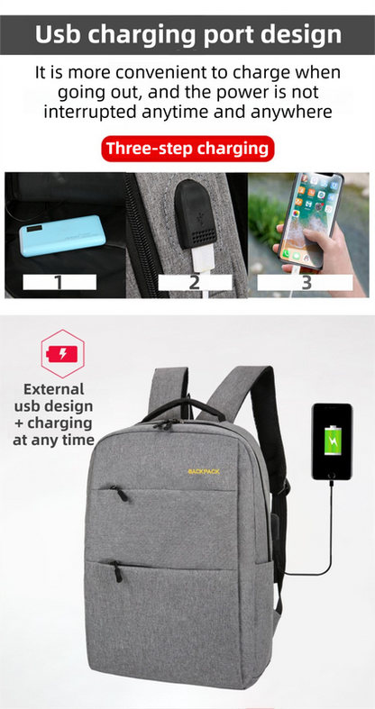 Blue 3-PCS Multi-Functional & Lightweight Backpacks Set for Students - Large Capacity Durable Travel Daypack with USB Charging Port, Fit in 14-Inch Laptop Bag - Image 3
