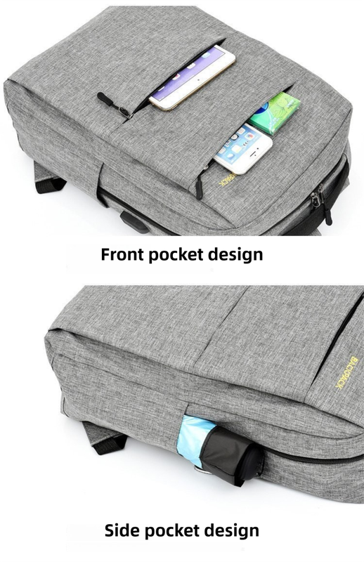 Blue 3-PCS Multi-Functional & Lightweight Backpacks Set for Students - Large Capacity Durable Travel Daypack with USB Charging Port, Fit in 14-Inch Laptop Bag - Image 6