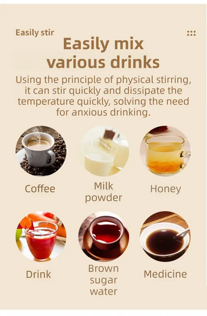 380ML White Magnetic Self-Stirring Coffee Mug - USB Charging, Leak-Proof Stainless Steel Electric Mixer Cup for Coffee & Milk - Image 3
