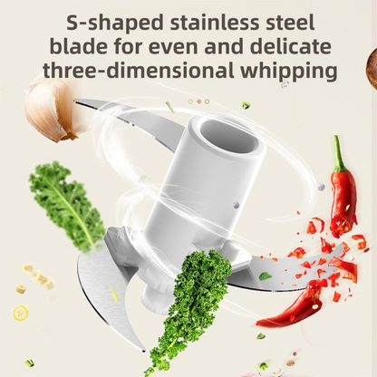 Coffee-Brown Wireless Electric Kitchen Grinder -  Portable 150ml Baby Food Maker with 3 Stainless Steel Blades, USB Charging - Image 2