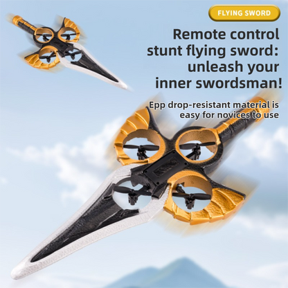 L36 Remote Control Flying Stunt Sword with 360° Flip & One-Key Takeoff - Fully Guarded Propellers and LED Night Lights for Safety & 4-Turbofan High Power Motor (2 Battery Included) - Image 2