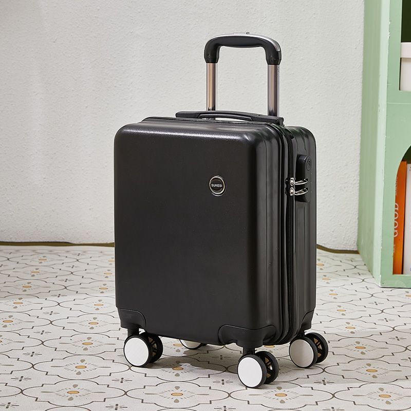 Black 14 Inch Lightweight Carry-on Luggage for heights under 1.6m - Underseat & Overhead Cabin Hardside Suitcase