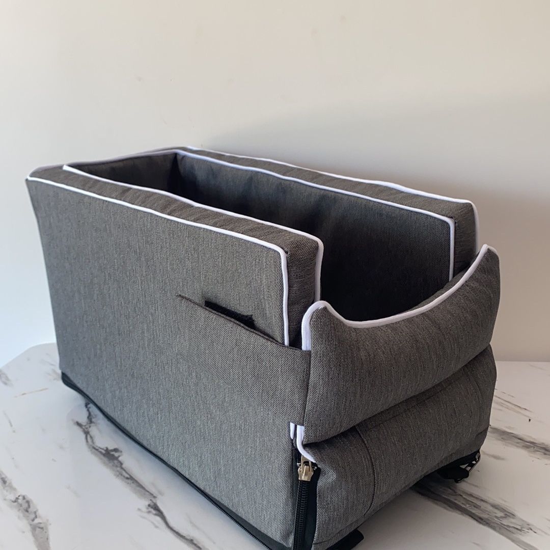 Thickened Pet Car Seat for Center Console(42x20x22CM) - Dog & Cat Booster Travel Safety Bed with Removable Cooling Mat & Handle - Image 3