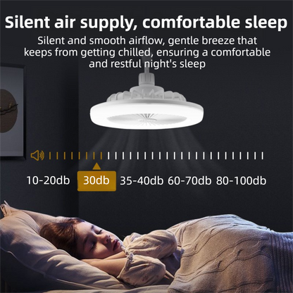 Black Remote LED Ceiling Fan Light with Aromatherapy Slot and Removable E27 Base Socket -  Timer & Dimmable & 3-Speed & 3-Color Temperature Adjustable - Image 5