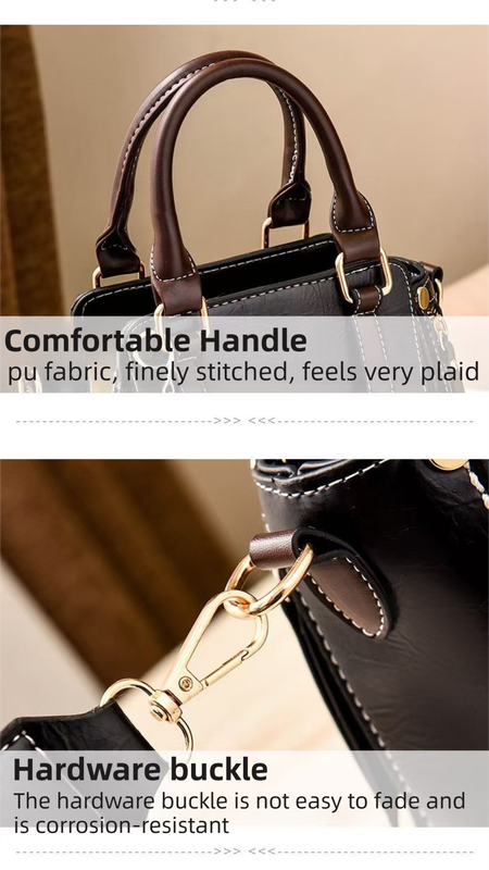 Caramel Trendy Vertical Square PU Leather Moto Crossbody Bag & Tote with 5-Pocket Organized Compartments & Adjustable Strap - Image 5