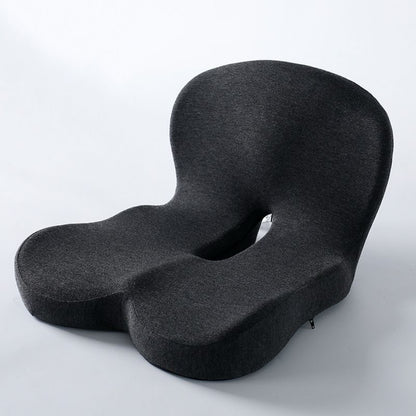 Black Ergonomic Memory Foam Seat Cushion & Lumbar Support(44x42x32CM) - Relieves Sciatica & Corrects Posture with Breathable Cover