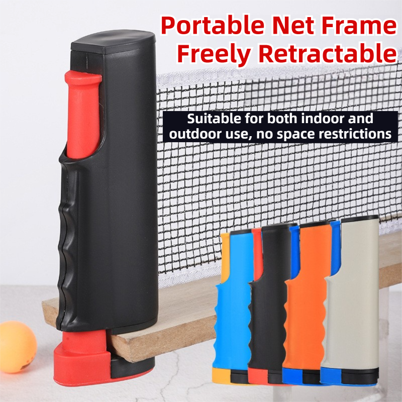 Orange Portable Table Tennis Set with 2 Paddles, 3 Balls and Carry Bag - 165cm Retractable Ping Pong Net & Post - Indoor/Outdoor Professional Training Kit - Image 2