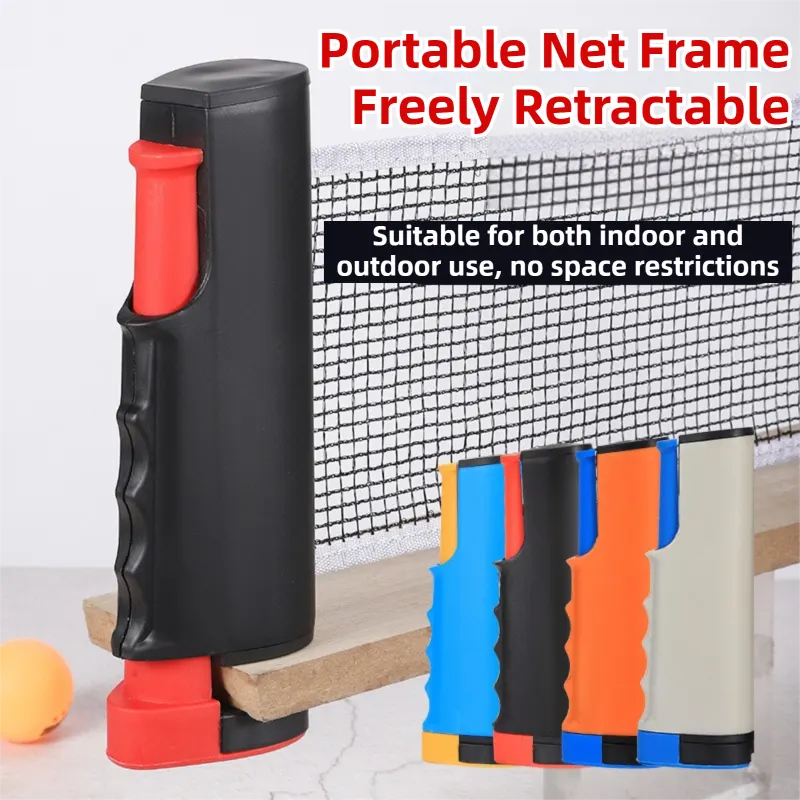Orange Portable Table Tennis Set with 2 Paddles, 3 Balls and Carry Bag - 165cm Retractable Ping Pong Net & Post - Indoor/Outdoor Professional Training Kit - Image 2