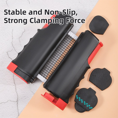 Orange Portable Table Tennis Set with 2 Paddles, 3 Balls and Carry Bag - 165cm Retractable Ping Pong Net & Post - Indoor/Outdoor Professional Training Kit - Image 3