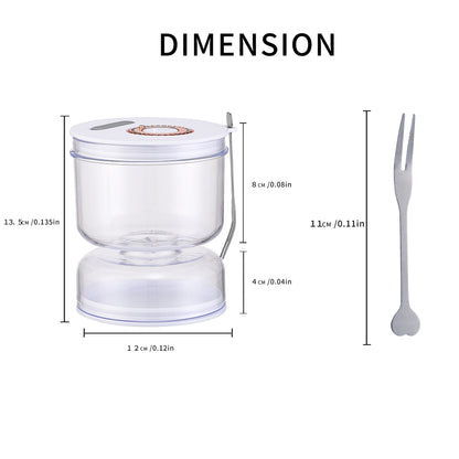 Food-Grade Pickle Hourglass Jar with Strainer Flip - 200ml Compact Kitchen Wet and Dry Separation Container for Olives, Jalapeños & Pickles - Image 6