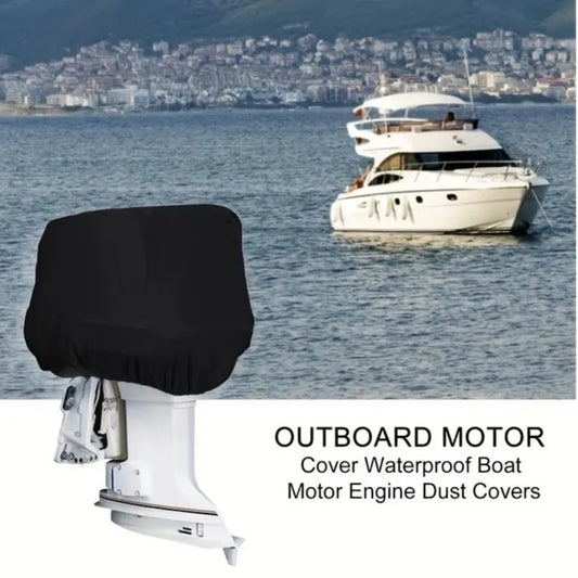 Heavy-Duty Full Marine Engine Coverage for 6-15HP - Waterproof & UV Resistant All-Weather Boat Engine Protector
