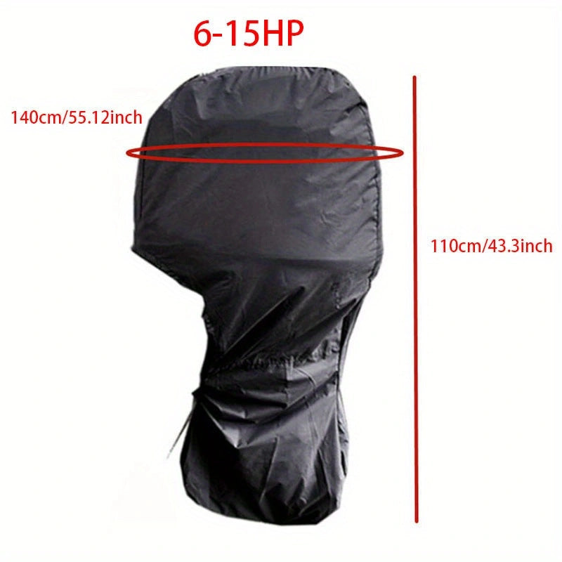 Heavy-Duty Full Marine Engine Coverage for 6-15HP - Waterproof & UV Resistant All-Weather Boat Engine Protector - Image 4