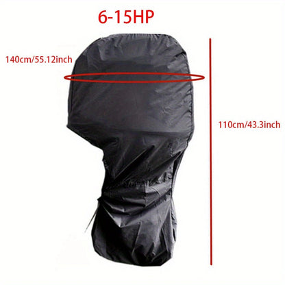 Heavy-Duty Full Marine Engine Coverage for 6-15HP - Waterproof & UV Resistant All-Weather Boat Engine Protector - Image 4