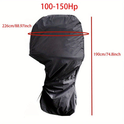Heavy-Duty Full Marine Engine Coverage for 100-150HP - Waterproof & UV Resistant All-Weather Boat Engine Protector - Image 4