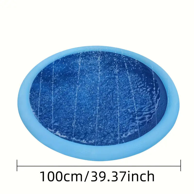 Portable Outdoor 1M Thickened Splash Pad for Pets & Kids - Summer Cooling Fountain for Backyard & Garden - Image 5