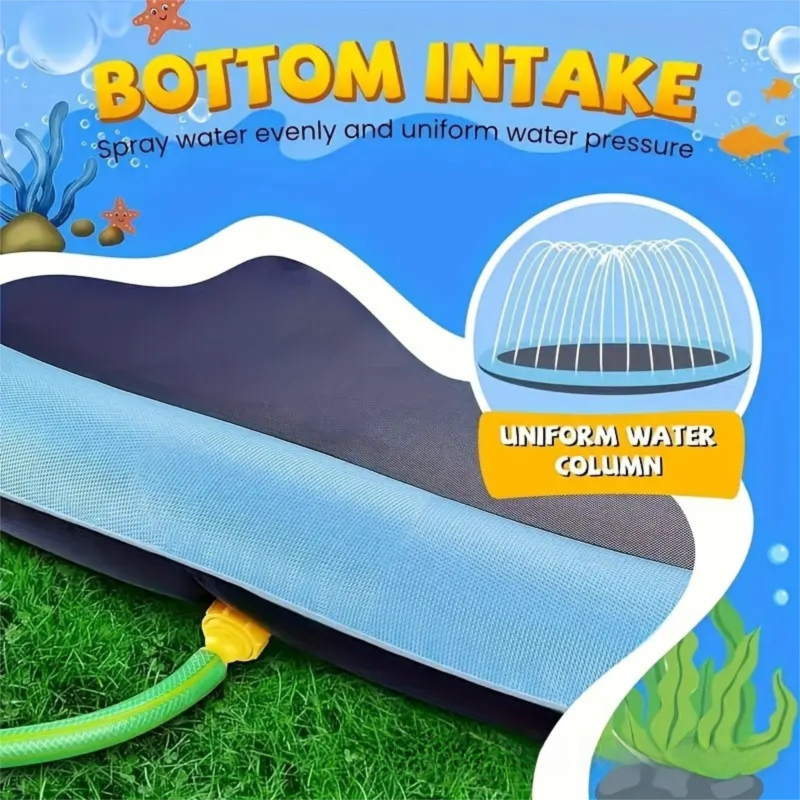 Portable Outdoor 1M Splash Pad for Pets & Kids(Alphabet Style) - Summer Cooling Fountain for Backyard & Garden - Image 3
