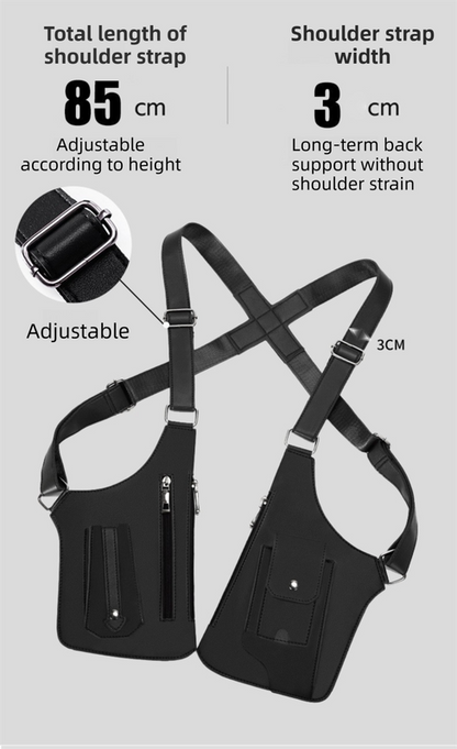 Pink Multi-functional Expandable Men's Tactical Chest Rig Bag - Waterproof & Lightweight Retro Underarm Pack - Image 4