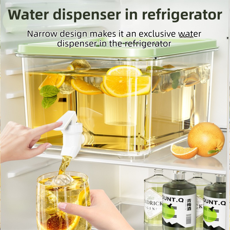 3L Compact Fridge-Ready Cold Drink Dispenser with Spigot, Timer and Infuser Filter - Food-Grade PP & Heat Resistant Fruit Tea Tank - Image 3