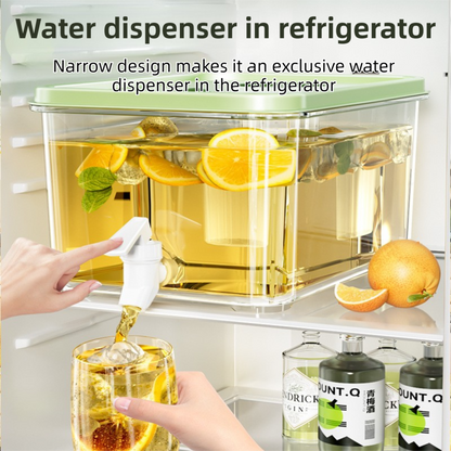 3L Compact Fridge-Ready Cold Drink Dispenser with Spigot, Timer and Infuser Filter - Food-Grade PP & Heat Resistant Fruit Tea Tank - Image 3