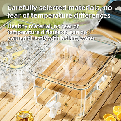 5L Compact Fridge-Ready Cold Drink Dispenser with Spigot, Timer and Infuser Filter - Food-Grade PP & Heat Resistant Fruit Tea Tank - Image 5