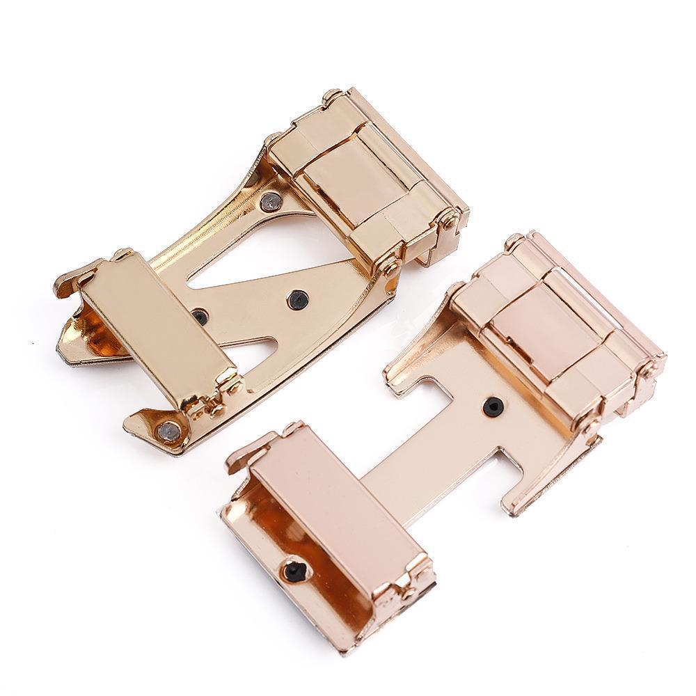 Men's Fashionable Z Style Sliver Automatic Buckle Sleek Business Suit Belt - Adjustable No-Hole Waistband (3.5cm Width & 120cm Length) - Image 4
