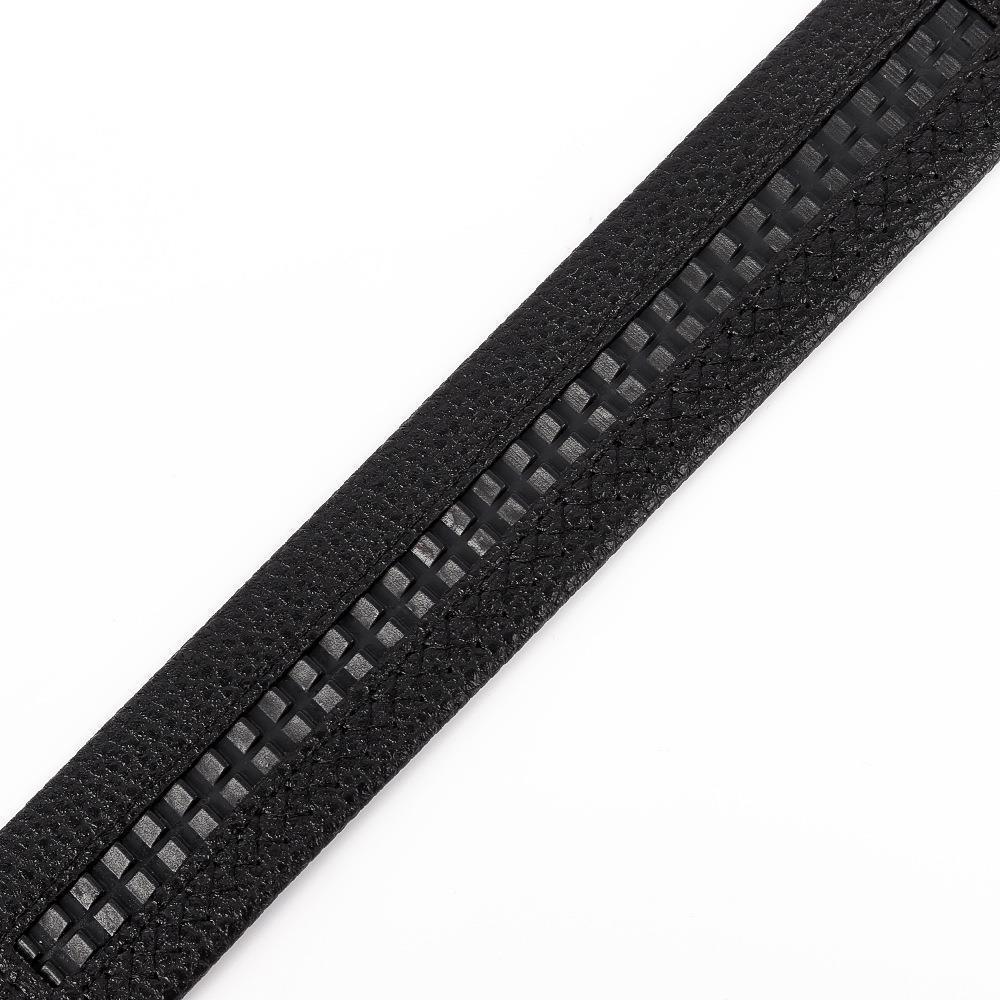Men's Fashionable Z Style Sliver Automatic Buckle Sleek Business Suit Belt - Adjustable No-Hole Waistband (3.5cm Width & 120cm Length) - Image 5