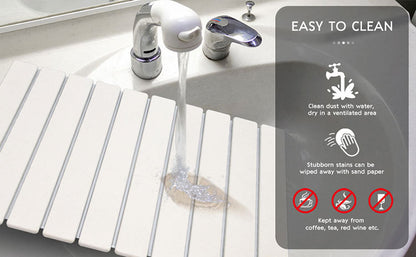 30x40cm Foldable Marble Pattern Kitchen Dish Drainer(Style 1) - Ultra-Absorbent Natural Stone Mat, Fast-Drying & Space-Saving - Image 6