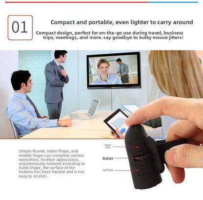 Black Wireless Finger Mouse Rechargeable 2.4G Ring Mouse for Laptop Tablet Smartphone Ergonomic Mini Mouse for Mobile Office and Travel Australian Lifestyle - Image 4