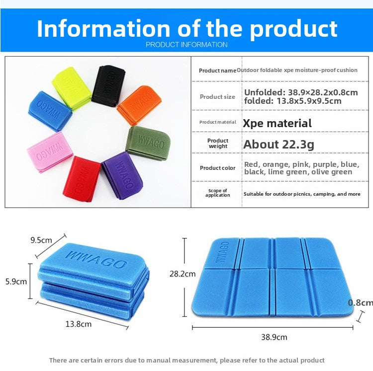 5 Pack Black Portable Folding Foam Seat Pads Waterproof Damp Proof Mats for Park Camping Beach Hiking Australian Outdoor Activities - Image 4