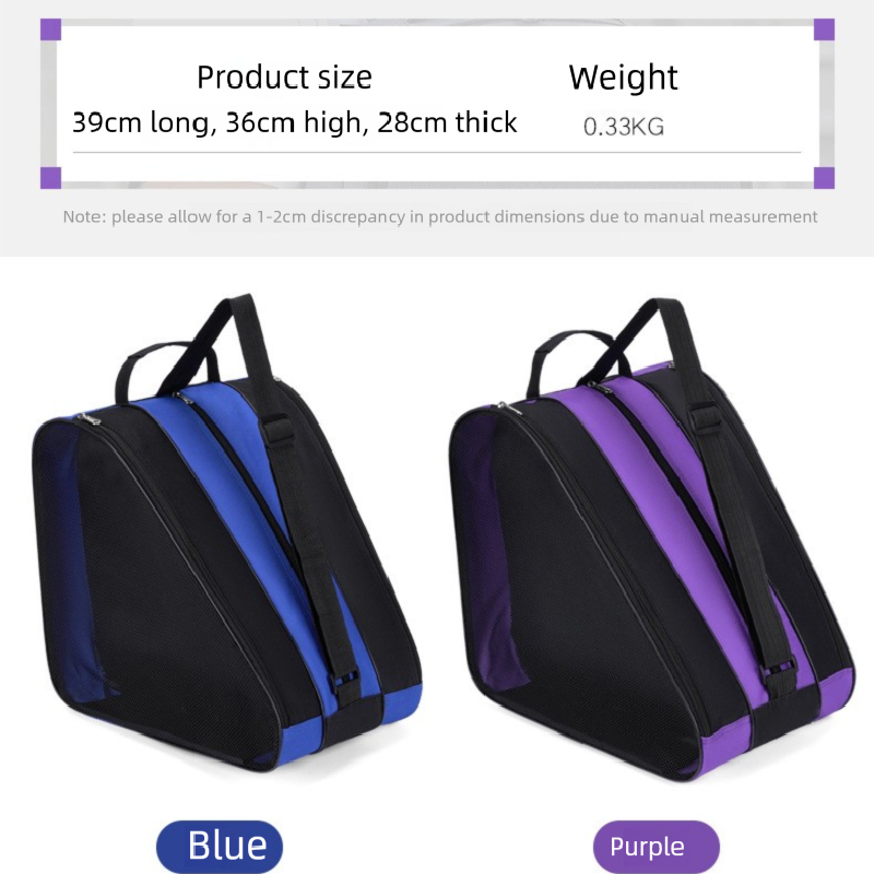 Pink 3-Compartment Roller Skate Bag Breathable Mesh Ice Skate Carrier with Adjustable Shoulder Strap for Kids and Adults Australian Sports Accessories - Image 3