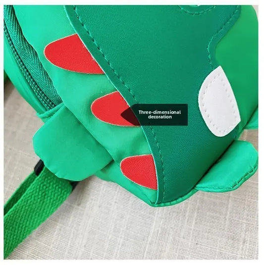 Green Kids Cartoon Dinosaur Chest Bag Cute Lightweight Nylon Crossbody Shoulder Pack for Toddlers Outings and Travel New Arrival Gift - Image 2