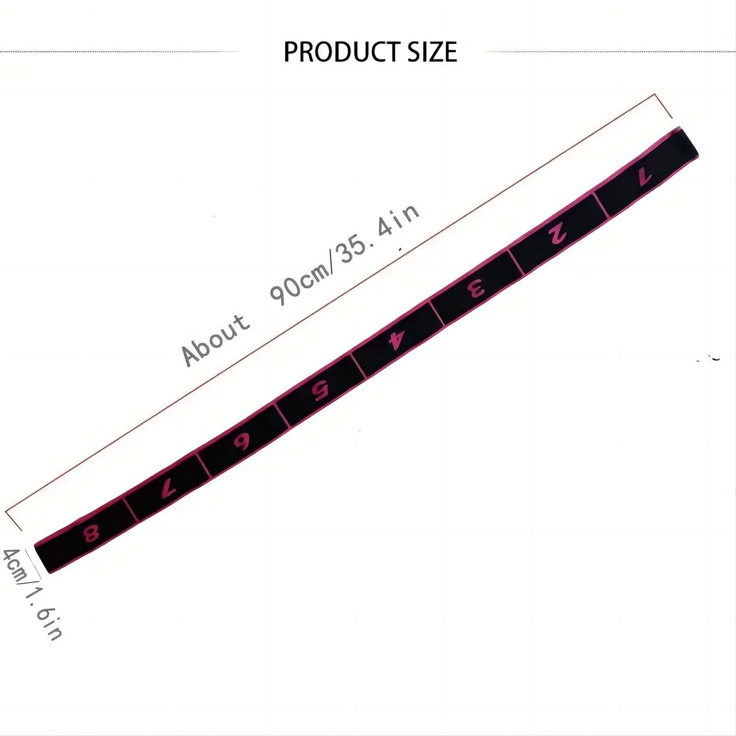 Pink 3 Pack Multi-Loop Yoga Stretching Strap with Numbered Sections 90cm Elastic Resistance Band for Dance Pilates Body Sculpting Australian Fitness Gear - Image 4
