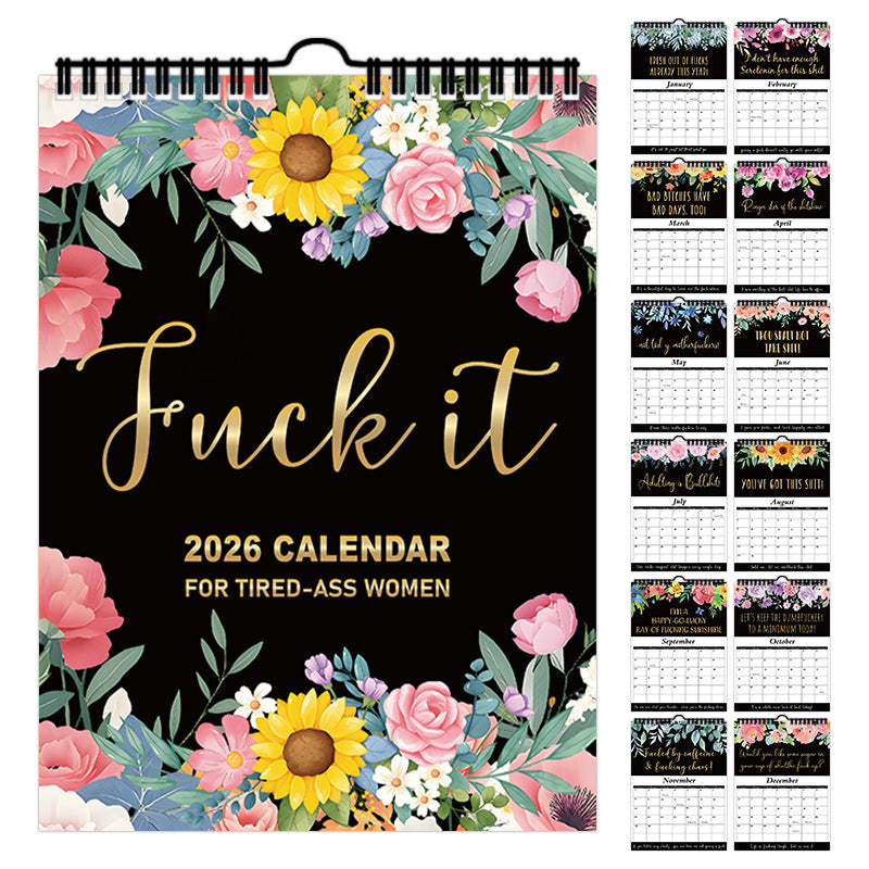 Exhausted women 2026 Wall Calendar 28.5 x 21 cm – Funny and Inspirational Designs for Home, Office, or Gift in Australia - Image 3