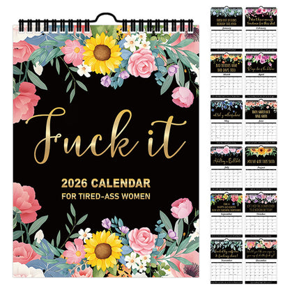Exhausted women 2026 Wall Calendar 28.5 x 21 cm – Funny and Inspirational Designs for Home, Office, or Gift in Australia - Image 3