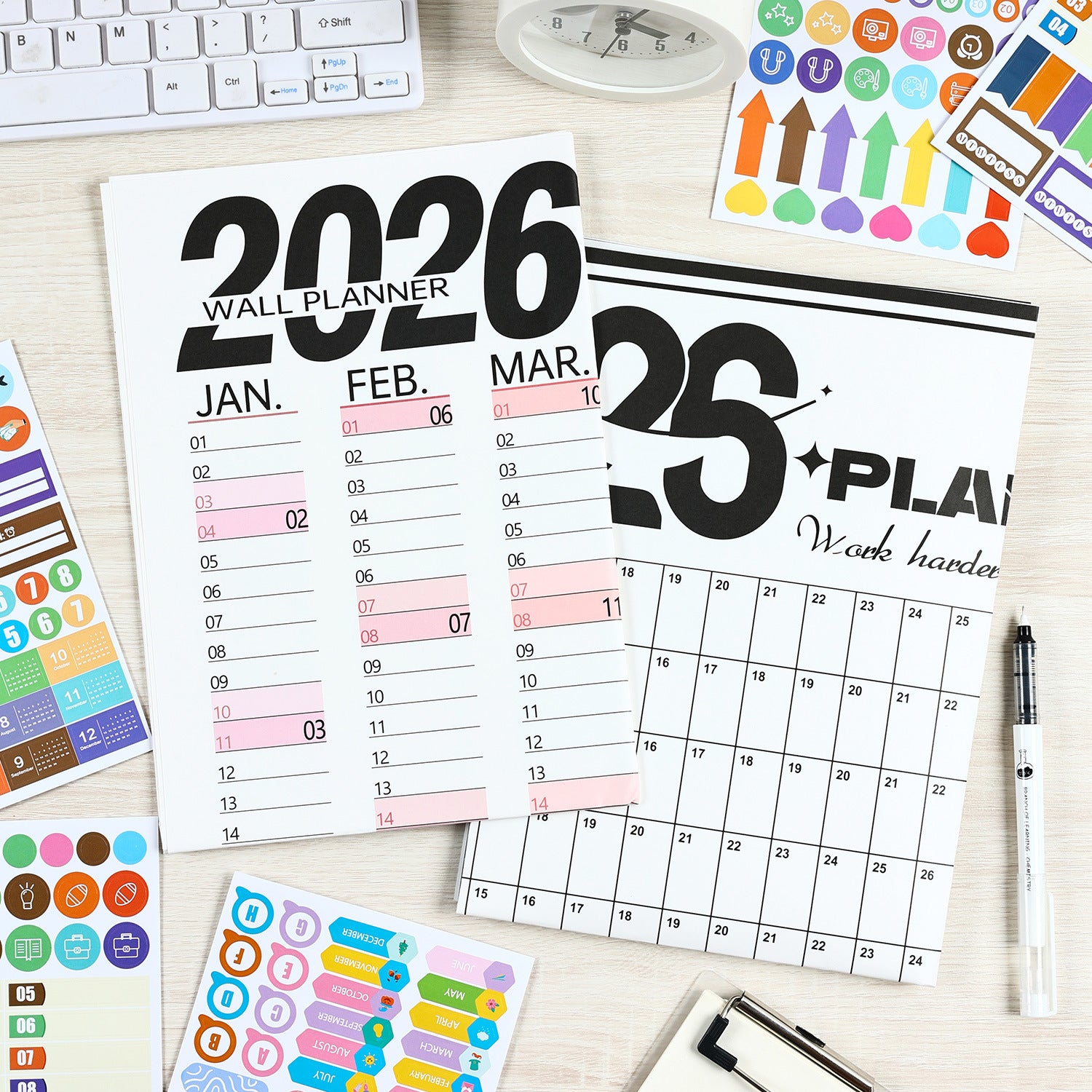 2026 Wall Planner Calendar with Stickers and Double-Sided Tape – 742 x 525 mm for Home, Office or Study in Australia - Image 2