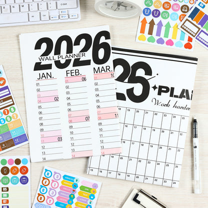 2026 Wall Planner Calendar with Stickers and Double-Sided Tape – 742 x 525 mm for Home, Office or Study in Australia - Image 2