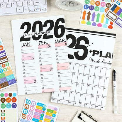 2026 Wall Planner Calendar with Stickers and Double-Sided Tape – 742 x 525 mm for Home, Office or Study in Australia - Image 2