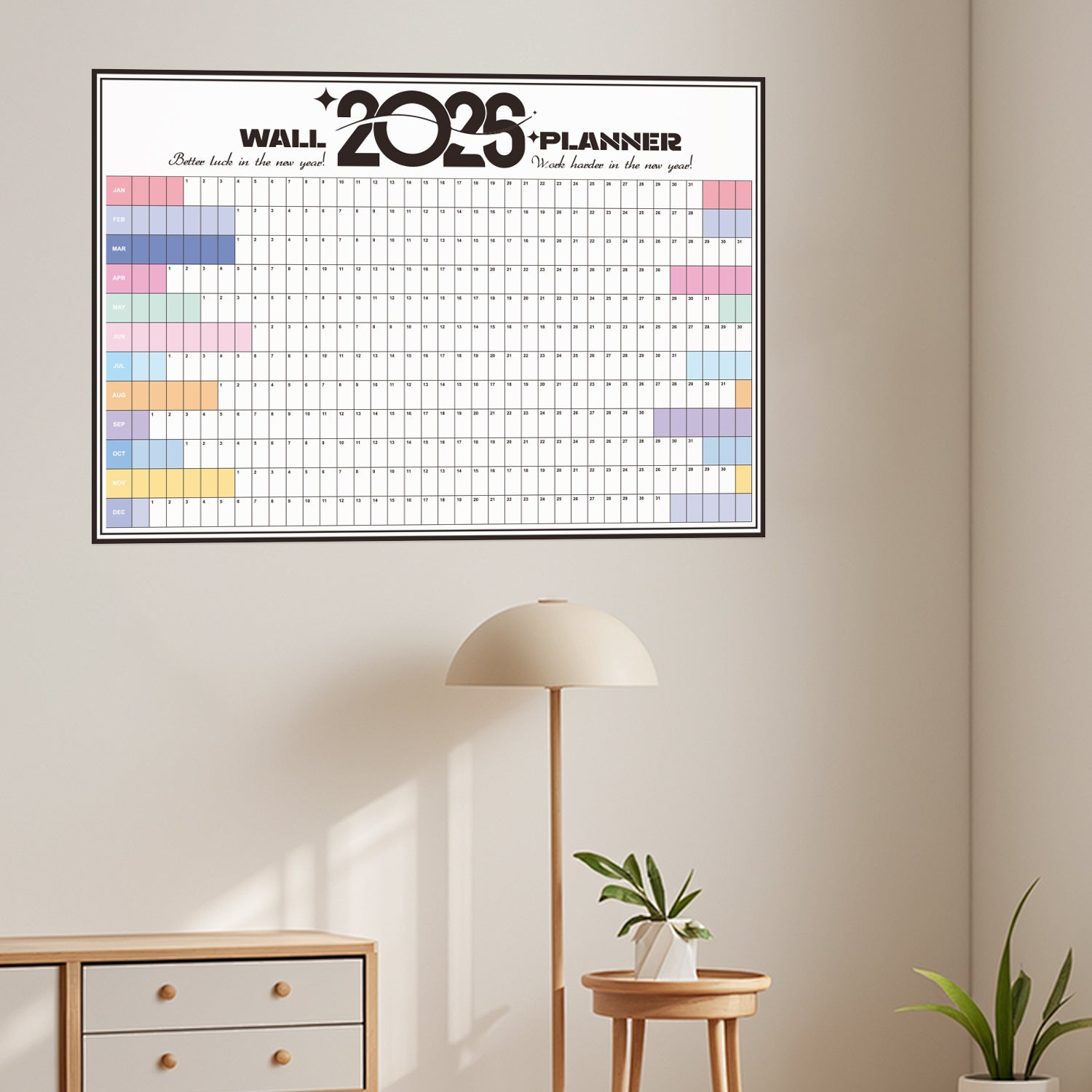 2026 Wall Planner Calendar with Stickers and Double-Sided Tape – 742 x 525 mm for Home, Office or Study in Australia - Image 5