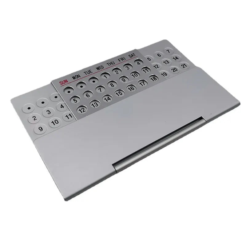 2-PCS Ultra-Thin Metal Desk Calendar – Durable Aluminum Perpetual Calendar for Office or Home Use in Australia